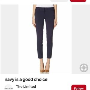 The limited navy ankle pants